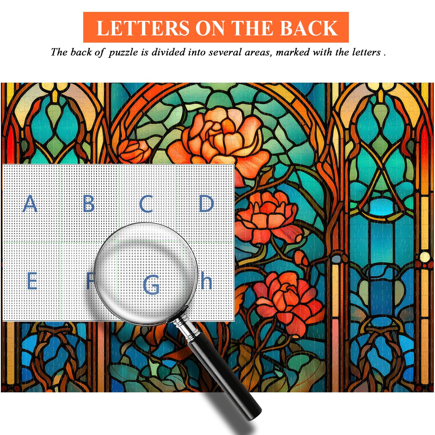 Flor de vidrio de vidrio Rompecabezas 1000 piezas