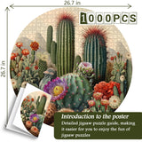 Puzzle per la pianta di cactus vintage puzzle 1000 pezzi