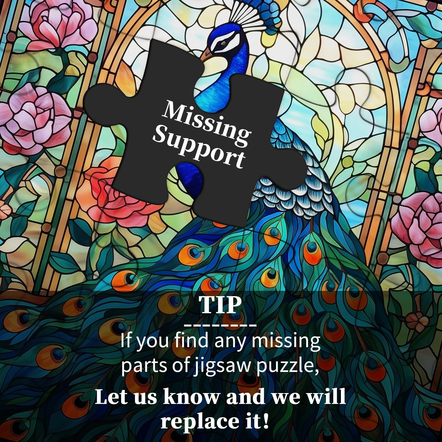 Pequeño de vidrio Peacock Globo rompecabezas 1000 piezas