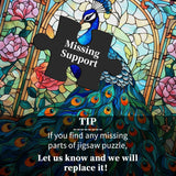 Pequeño de vidrio Peacock Globo rompecabezas 1000 piezas