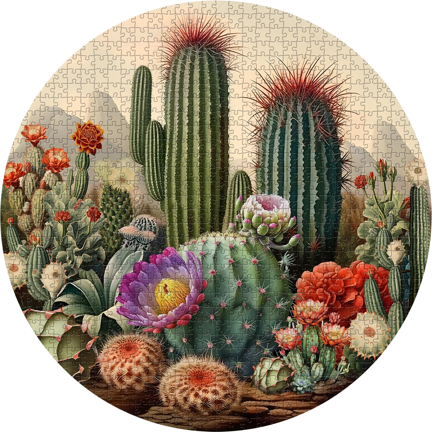Puzzle per la pianta di cactus vintage puzzle 1000 pezzi