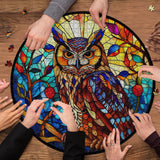 Owl de vidrieras Rompecabezas 1000 piezas