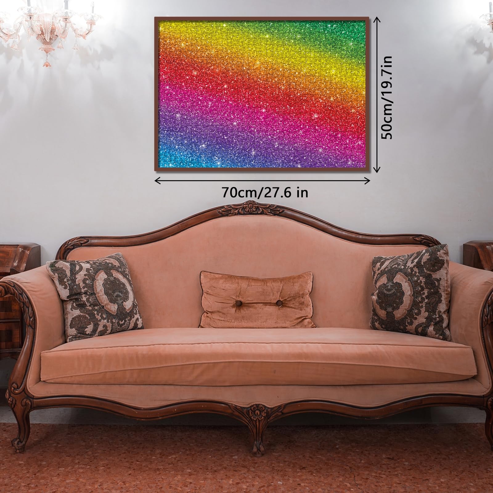 Imposible brillo de arcoiris brillante rompecabezas 1000 piezas