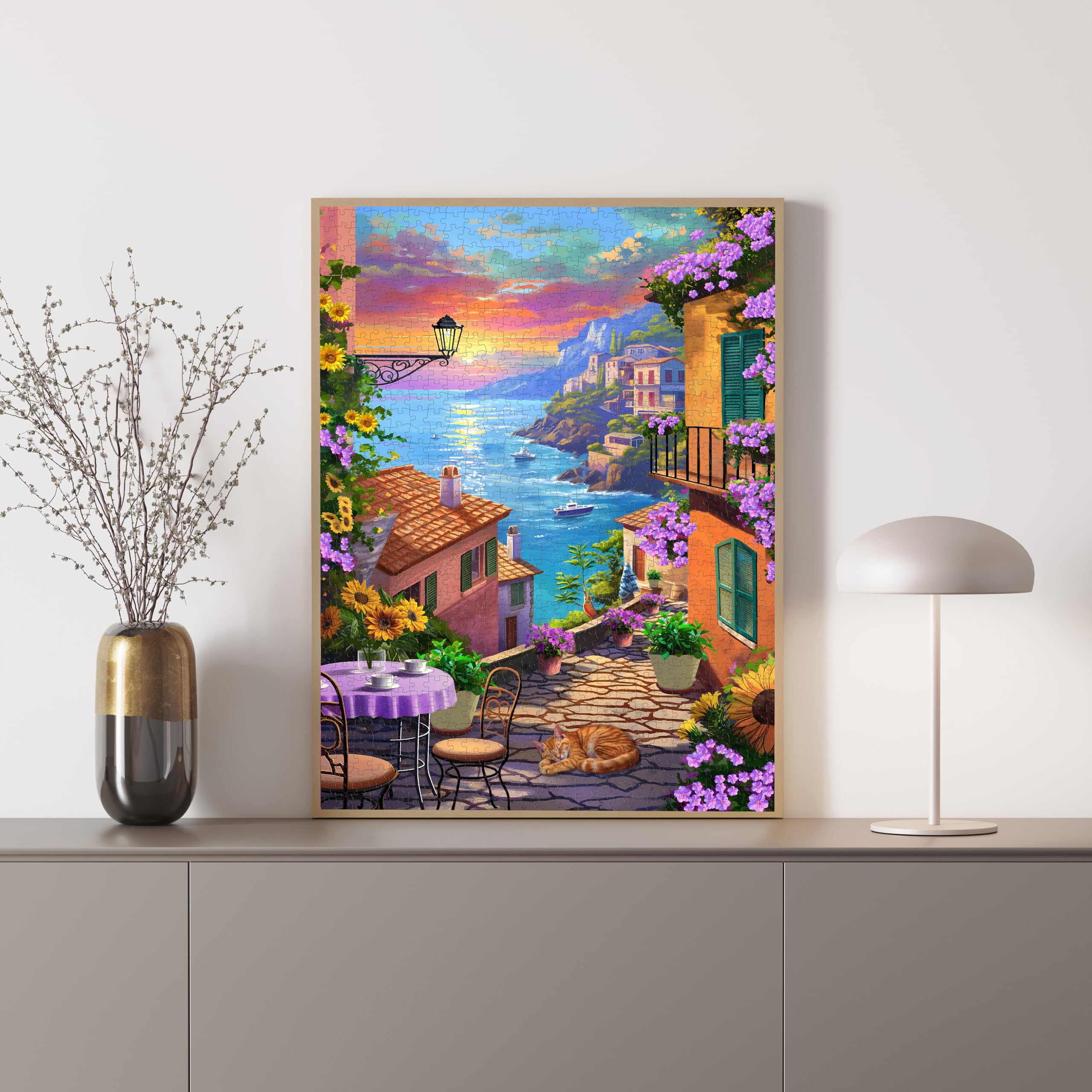 Küstenstadt Puzzle 1000 Stücke