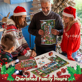 Calendario dell'avvento ornamentale di Natale puzzle 1000 pezzi