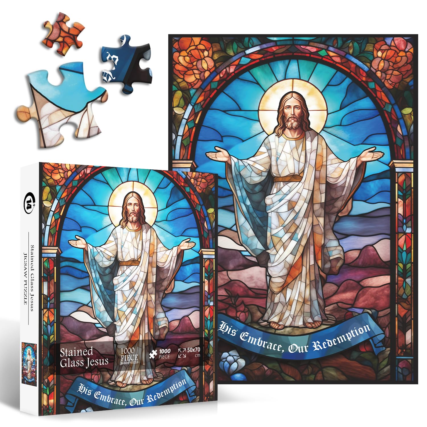 Vidrieras Jesucristo rompecabezas Puzzle 1000 piezas