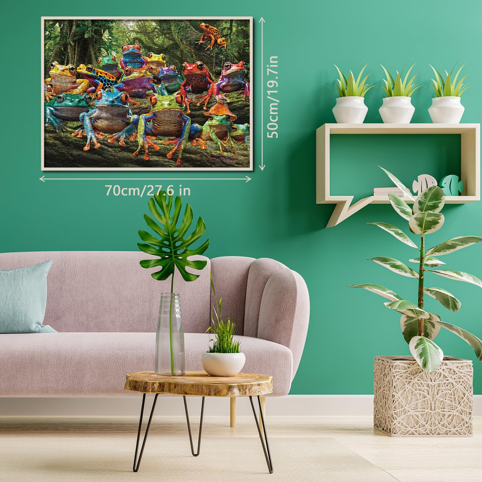 Colorido rompecabezas de rana 1000 piezas