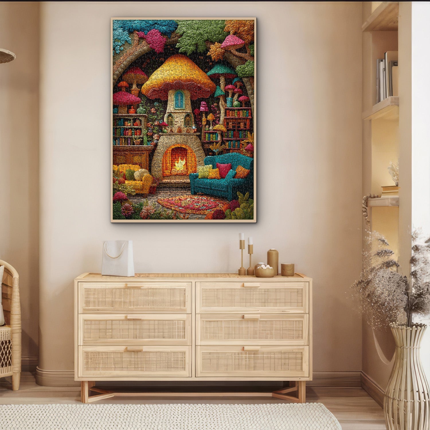 Mushroom House Jigsaw Puzzle 1000 Pieces