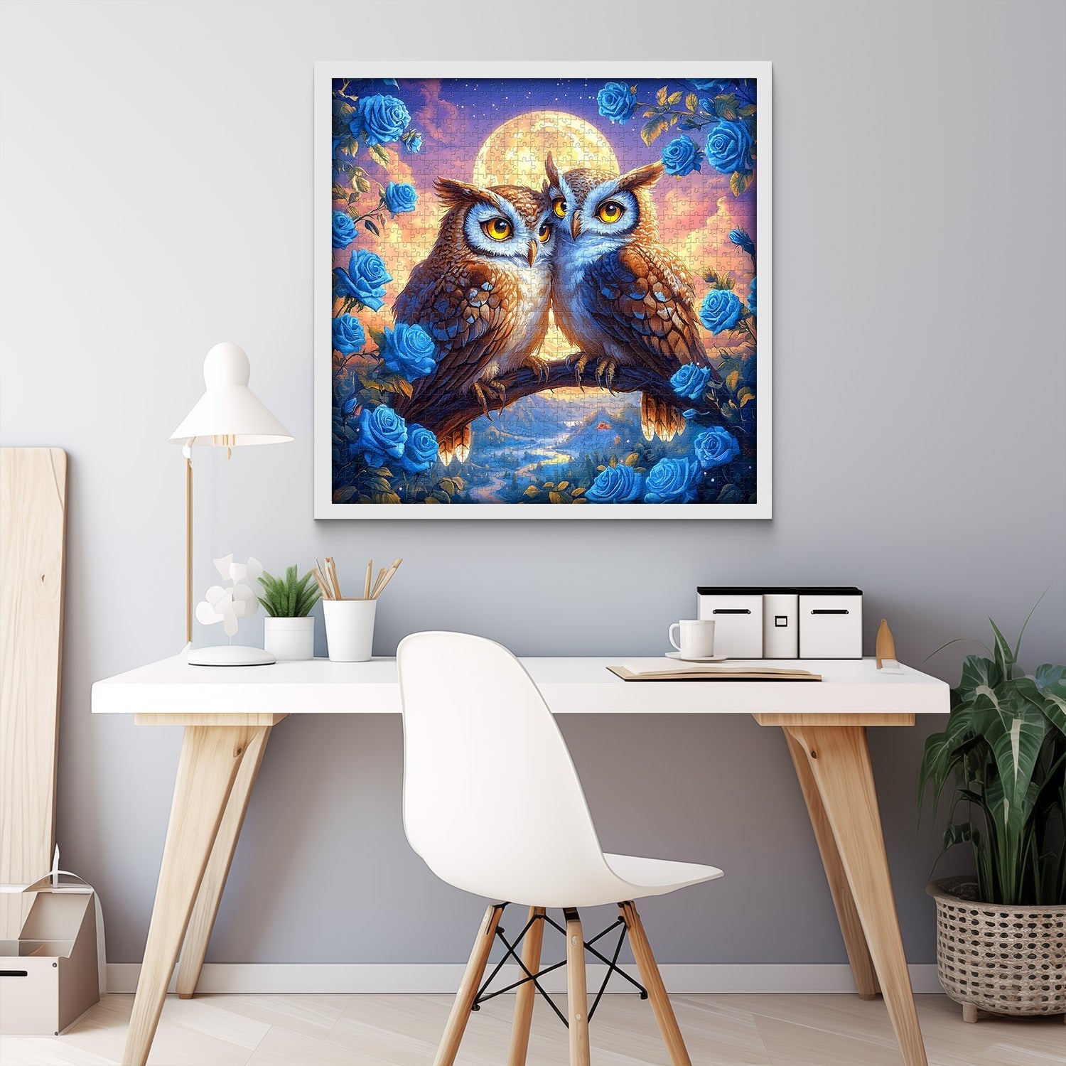 Owls de luna rompecabezas Puzzle 1000 piezas