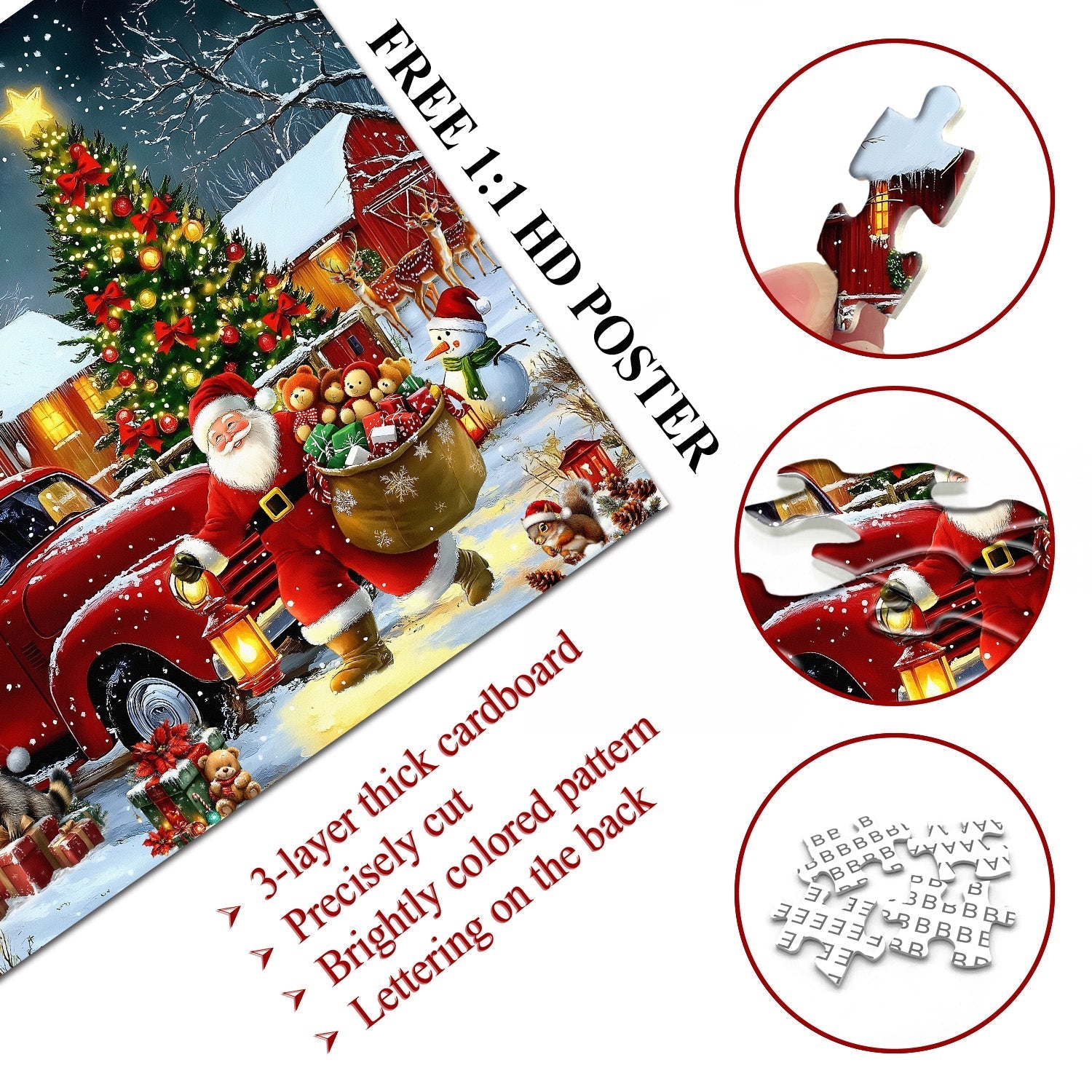 Buon natale notturno puzzle 1000 pezzo