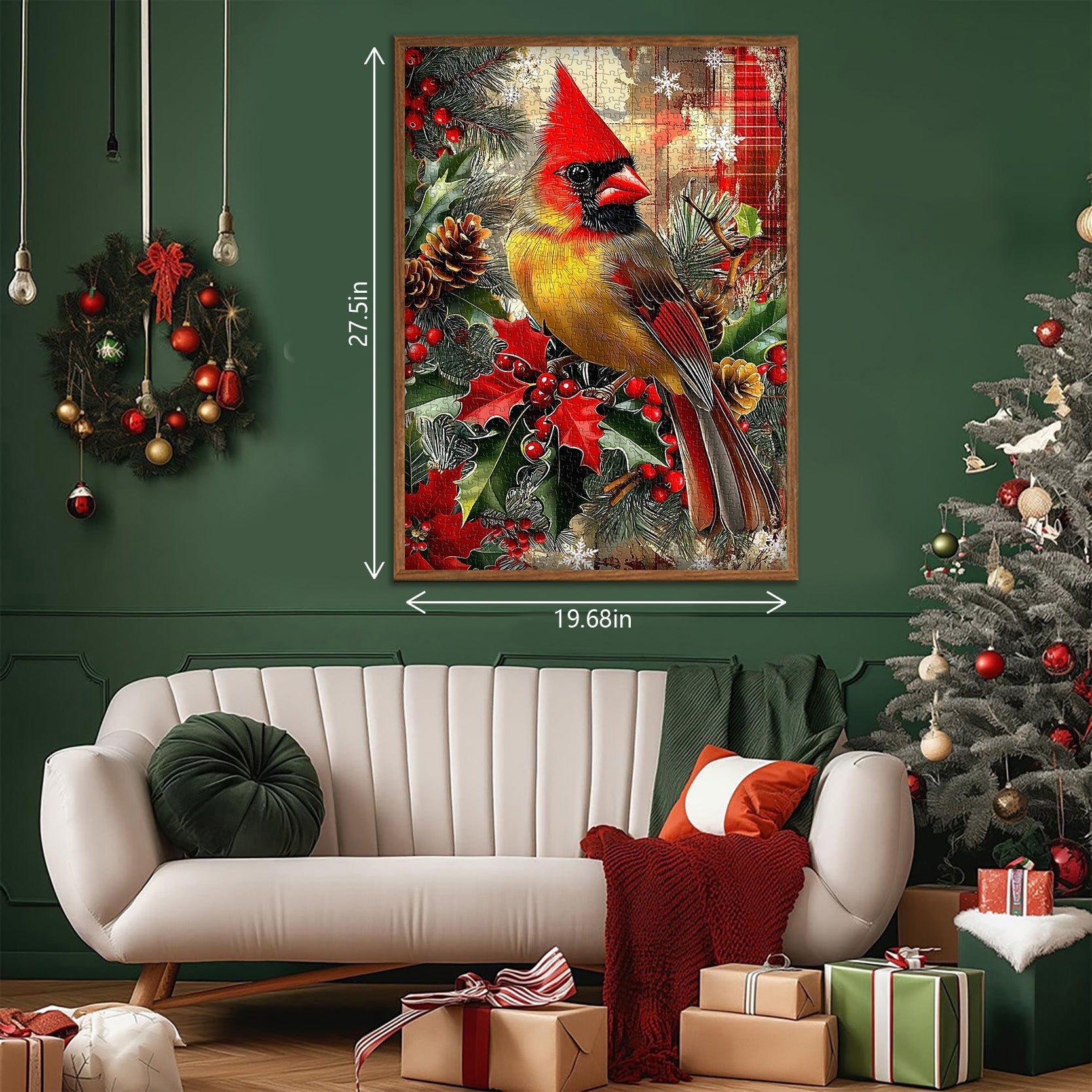 Cardenal de Navidad Rompecabezas Puzzle 1000 piezas