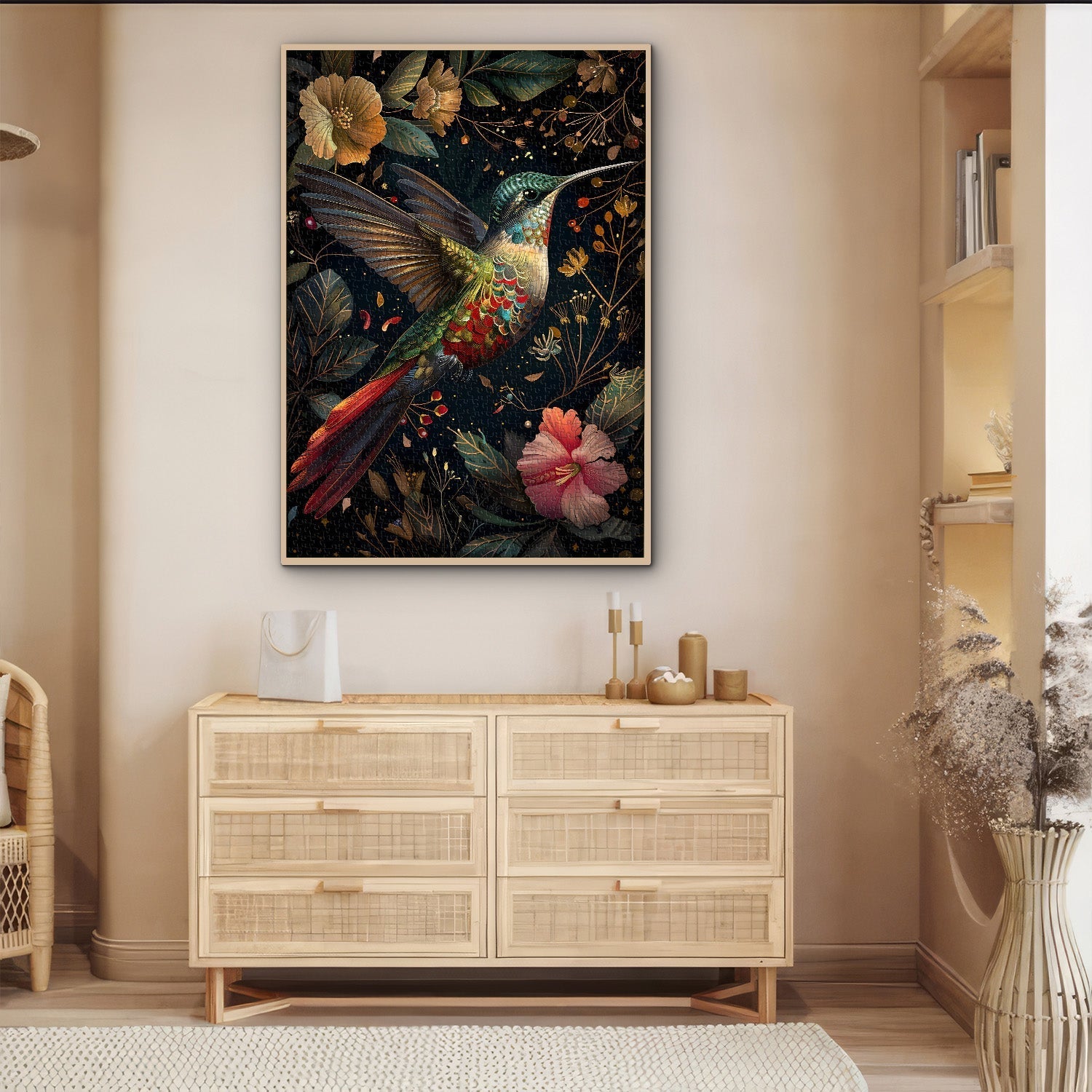 Rompecabezas de colibrí vívido 1000 piezas