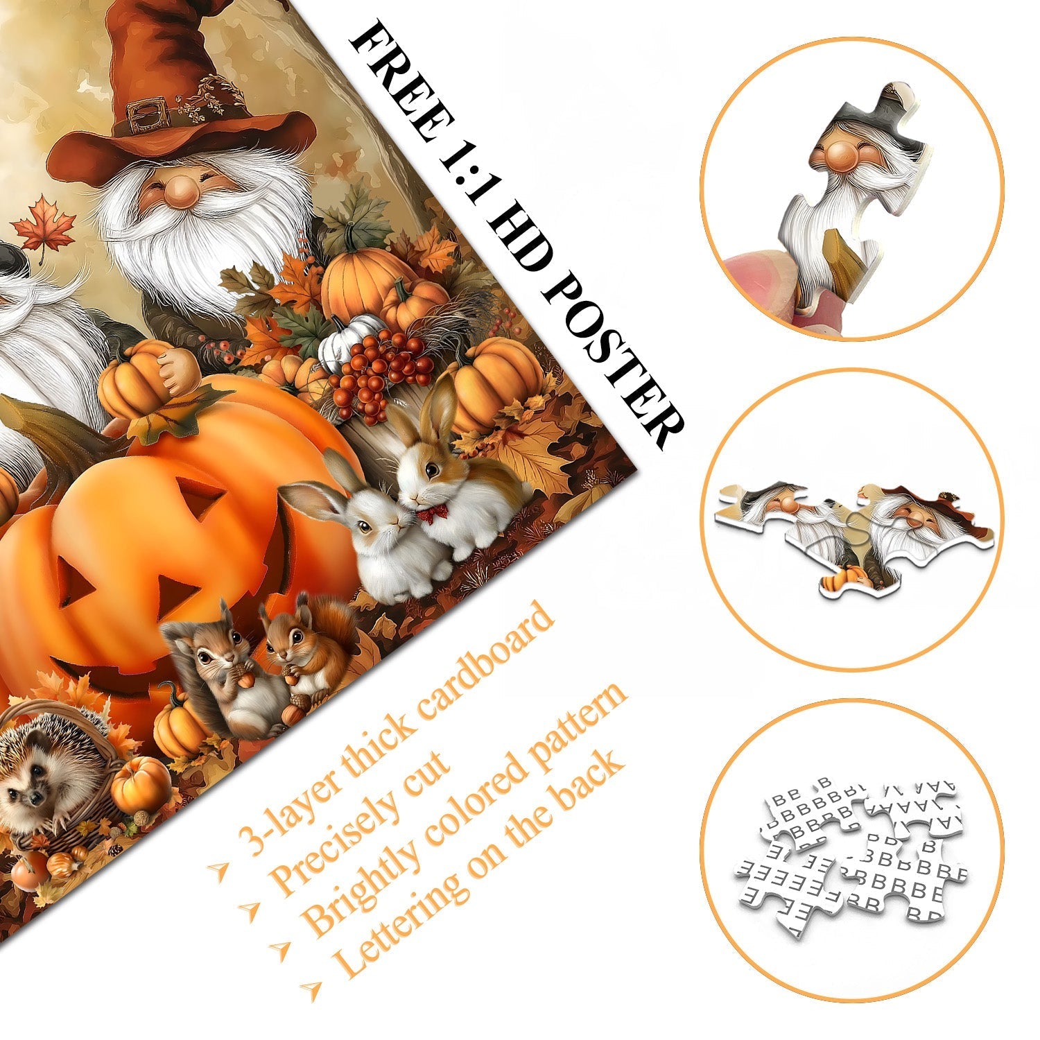 Gnome Harvest Party Jigsaw Puzzle 1000 piezas