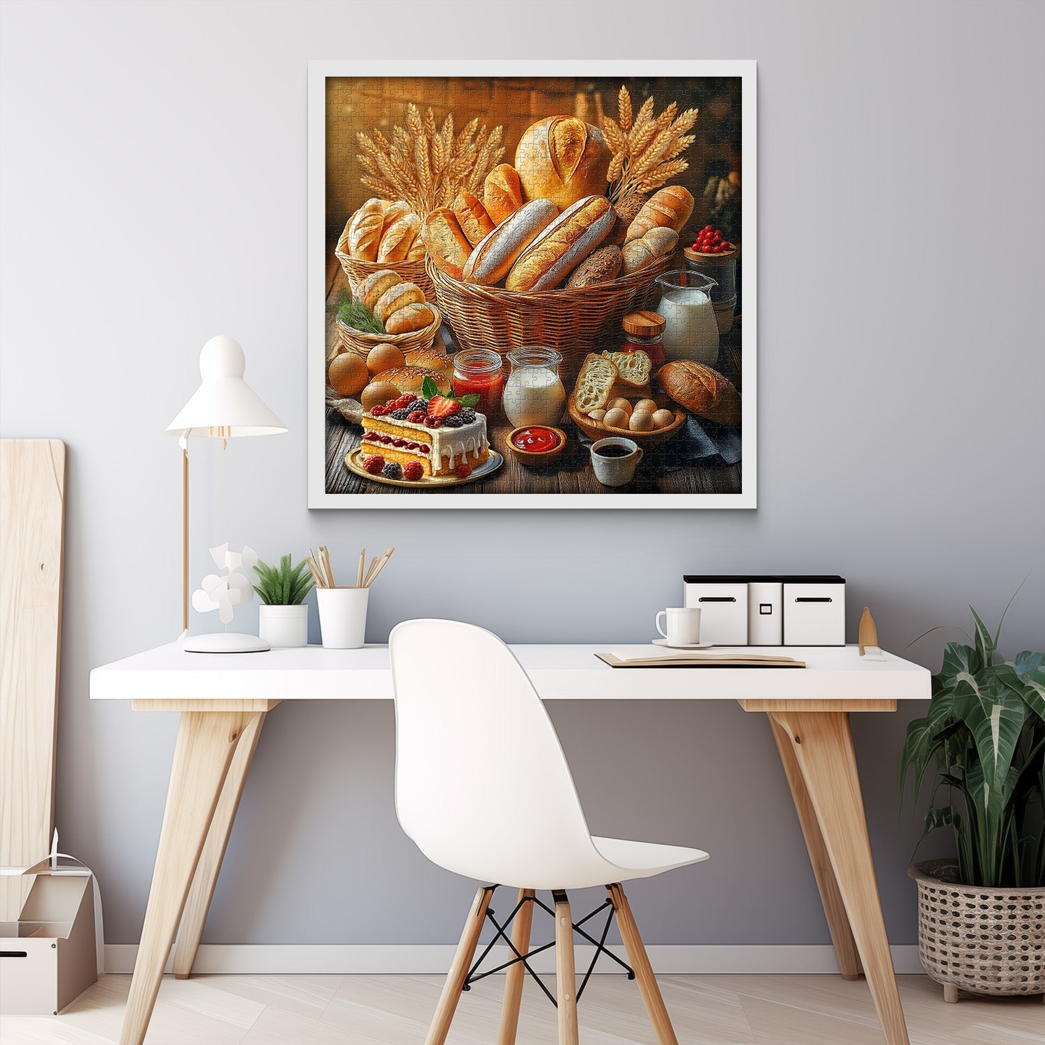 Piel de rompecabezas de banquete de pan 1000 piezas