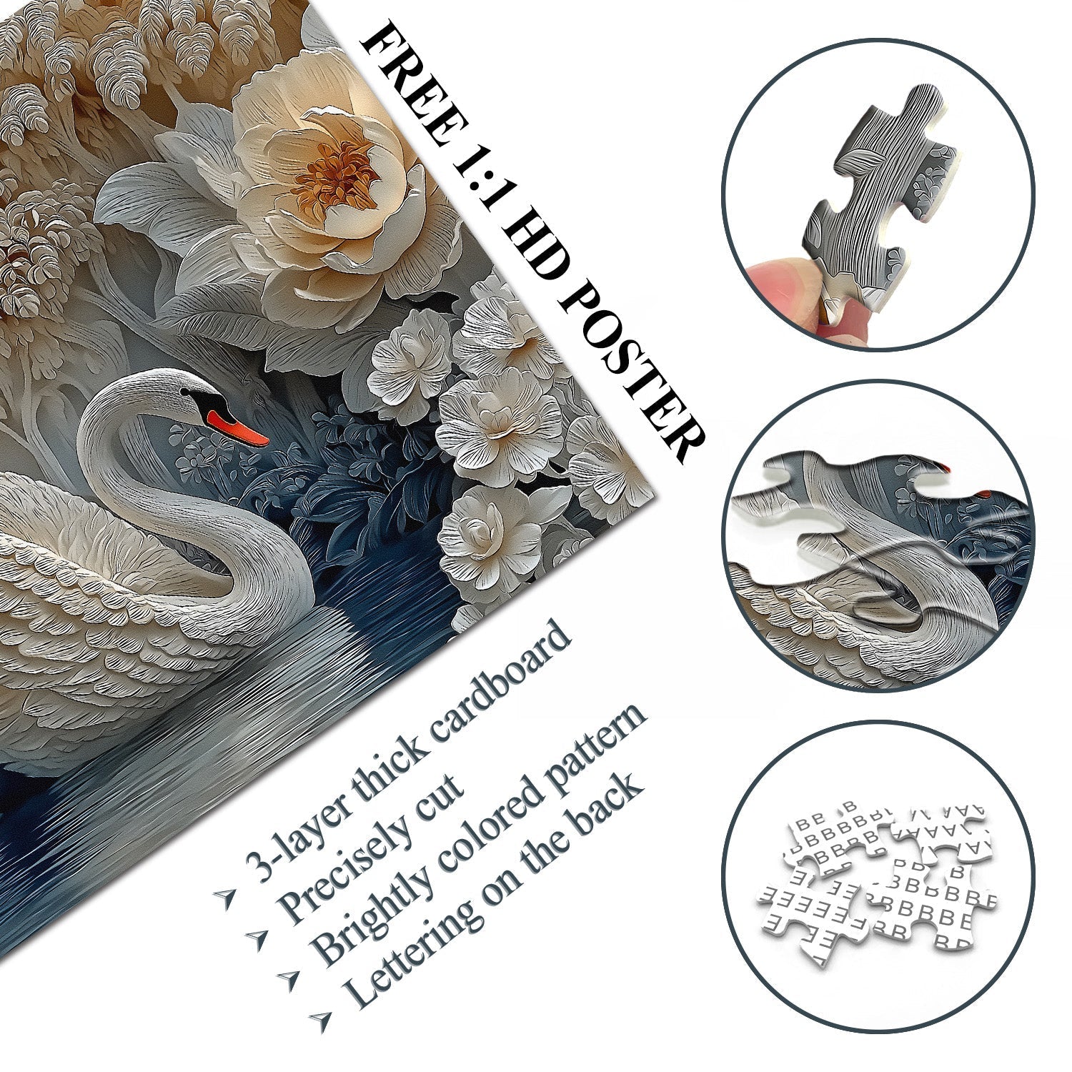 Puzzle Swan Serenity 1000 pezzi