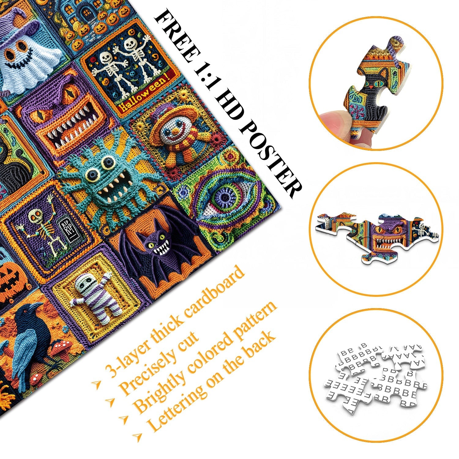 Halloween Collage Rhapsody Jigsaw Puzzle 1000 Pieces