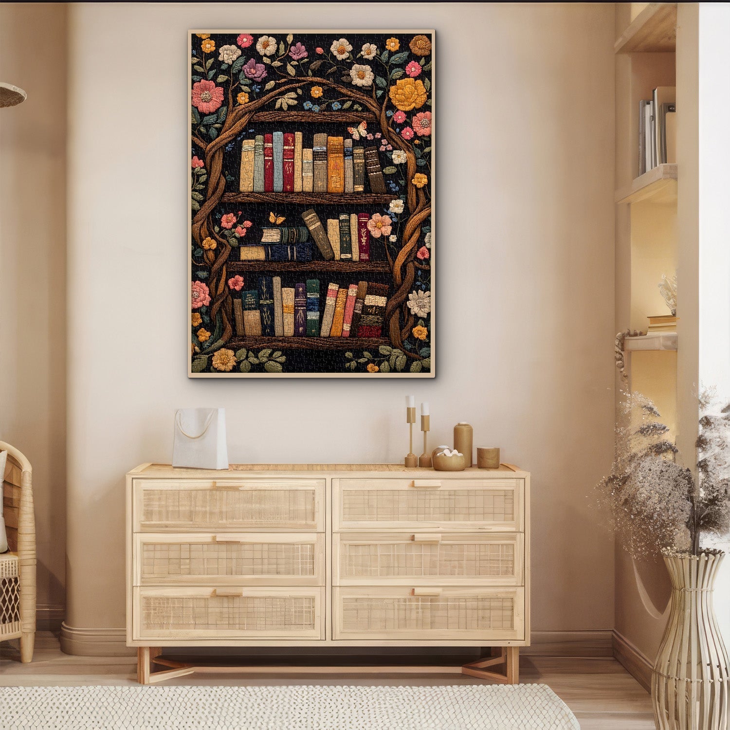 Libros entre Vines Jigsaw Puzzle 1000 piezas