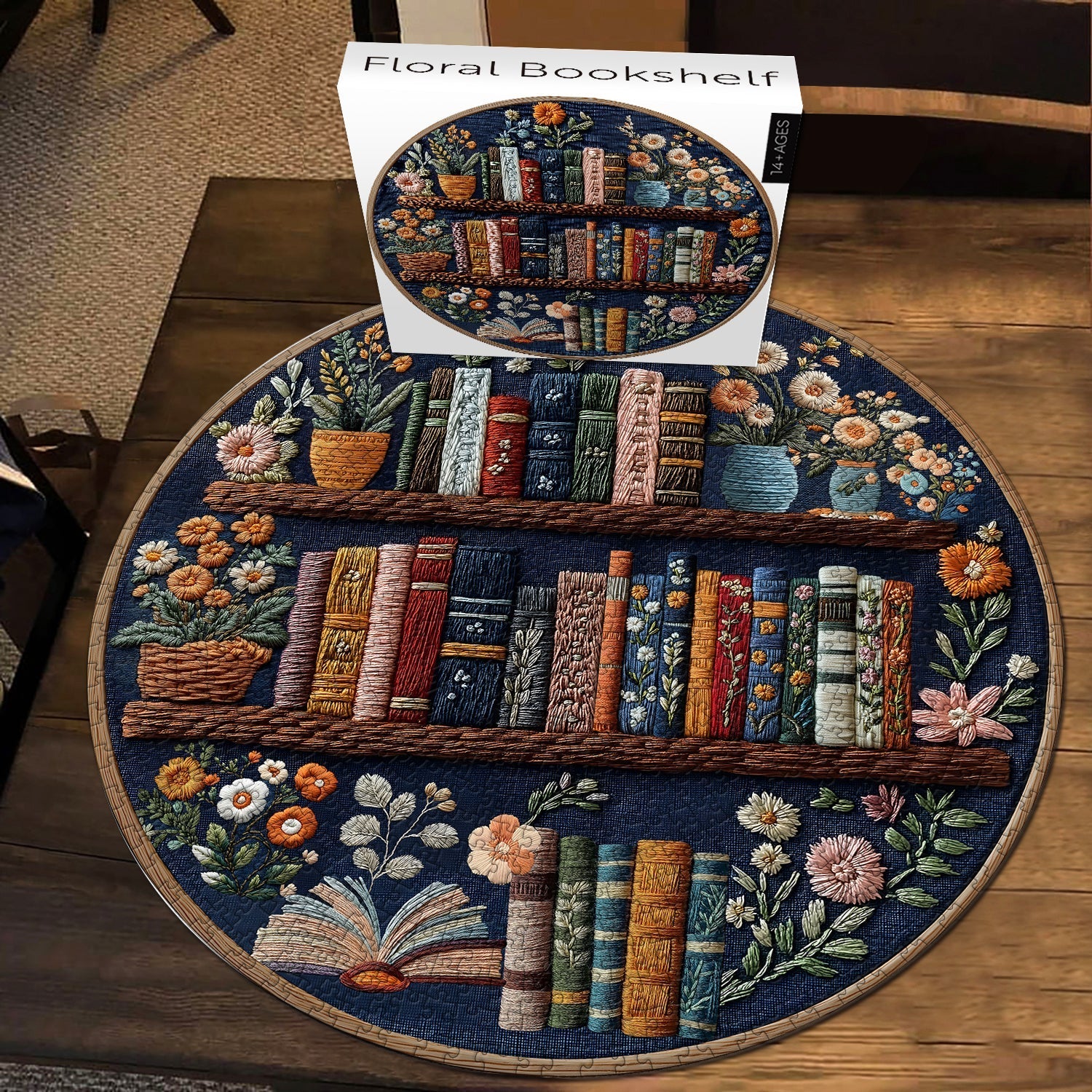 Floral Bookshelf Jigsaw Puzzles 1000 Pieces