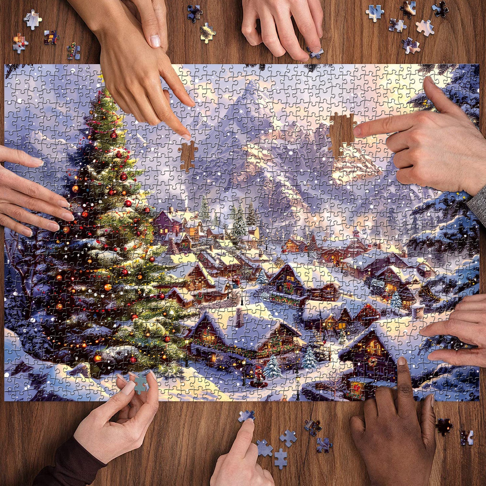 Puzzle a squarciali di yuletide 1000 pezzi