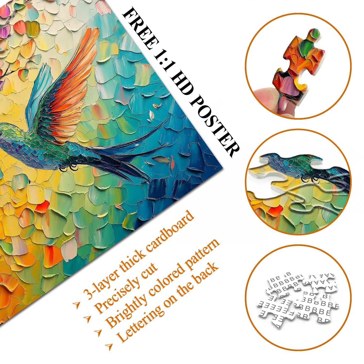 Rompecabezas de la rama de colibríes 1000 piezas