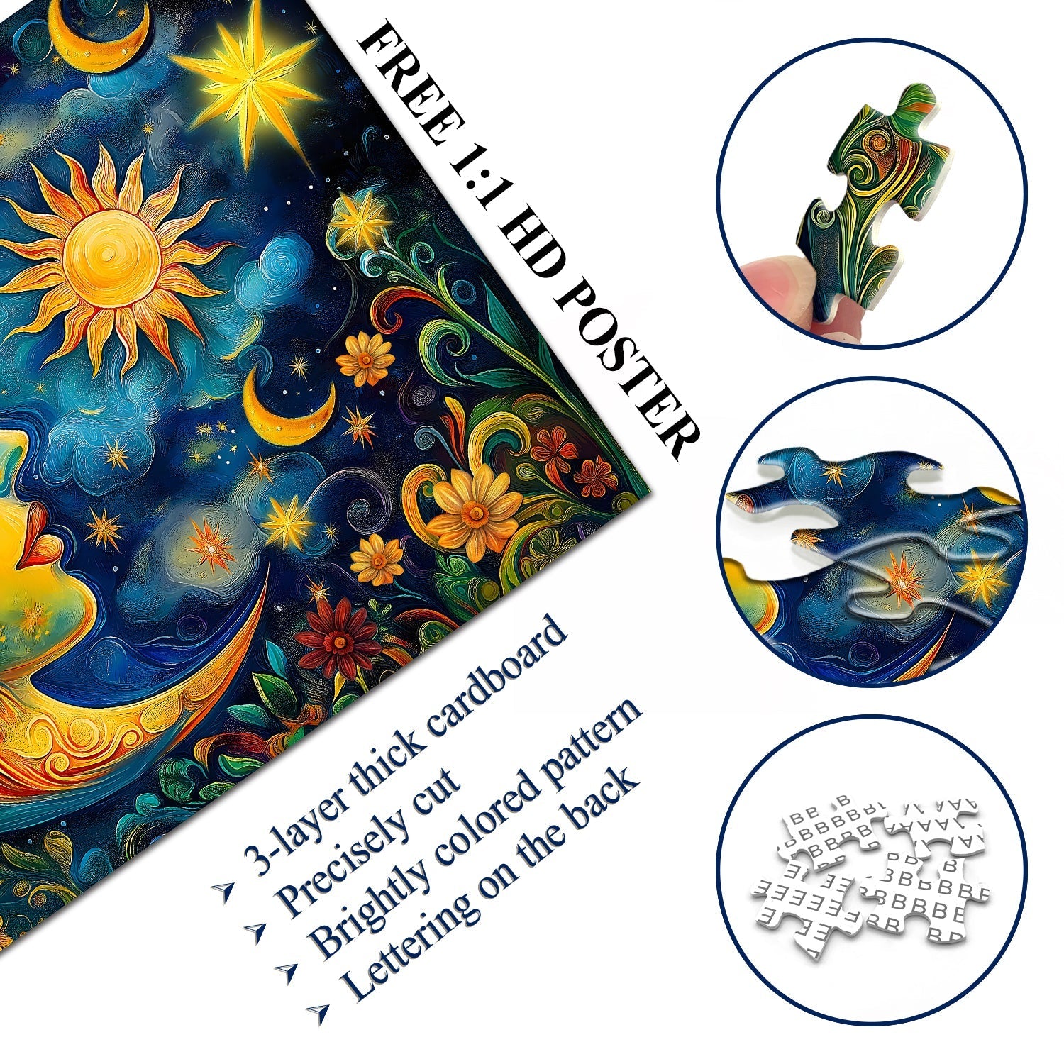 Luna Starry Night Jigsaw Puzzle 1000 Piezas