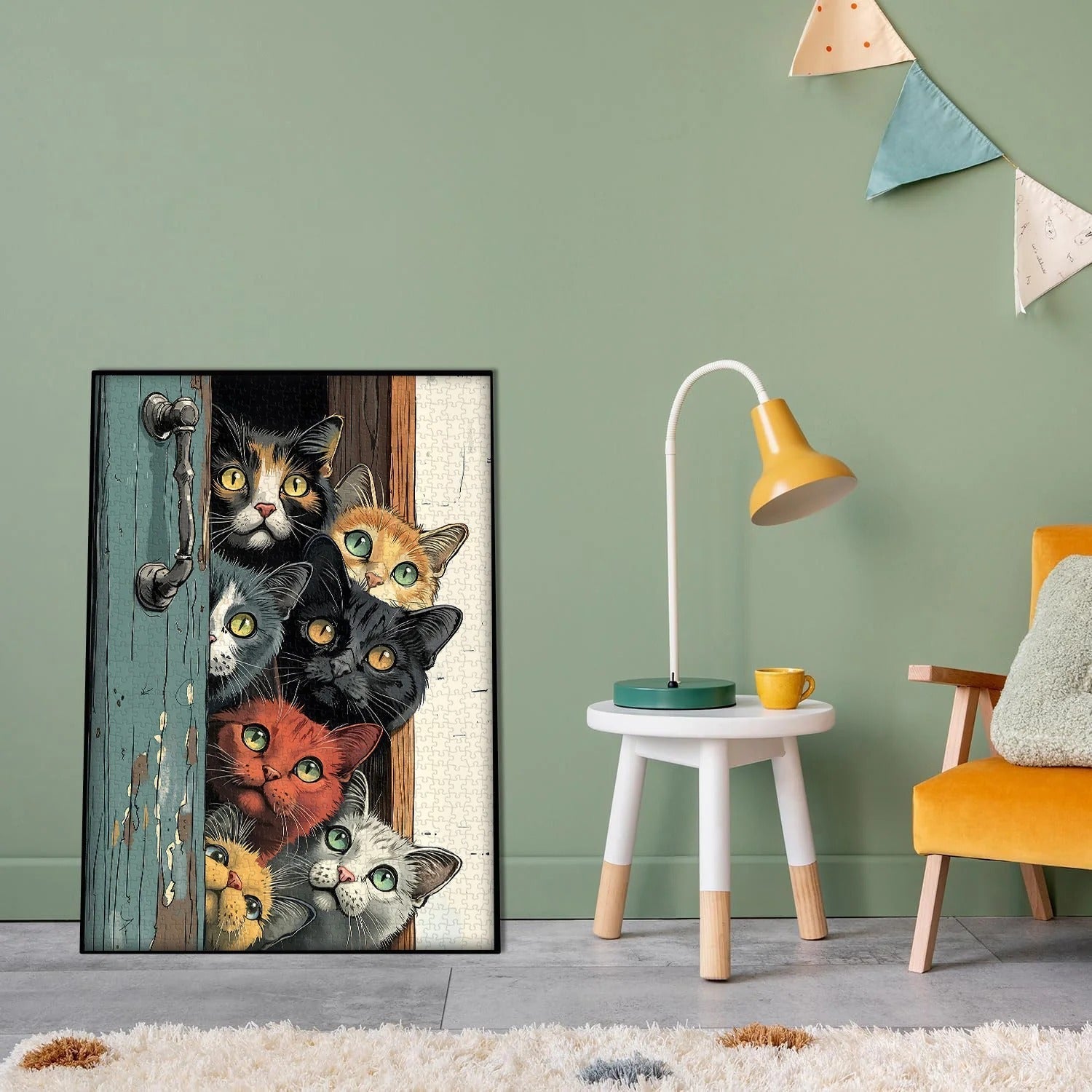 Neugieriger Katzenpuzzle 1000 Stück