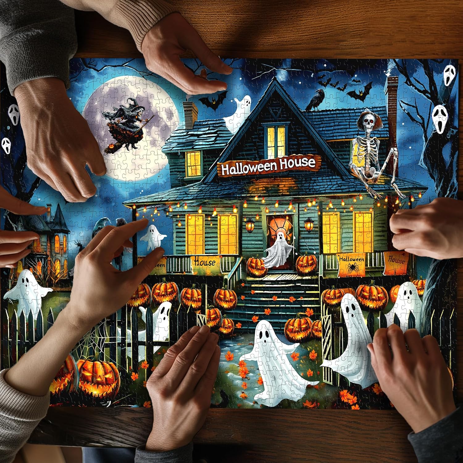 Halloween Haunted House Jigsaw Puzzle 1000 Stücke