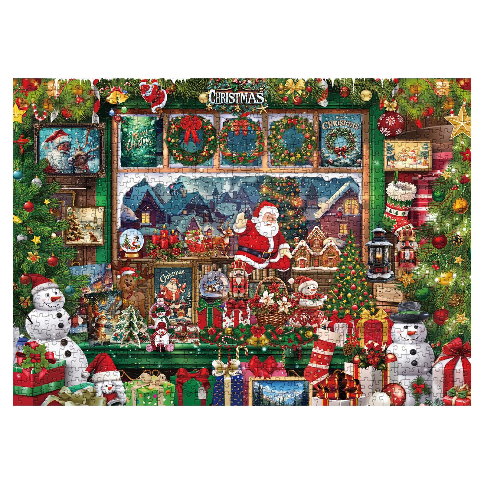 Calendario dell'avvento ornamentale di Natale puzzle 1000 pezzi