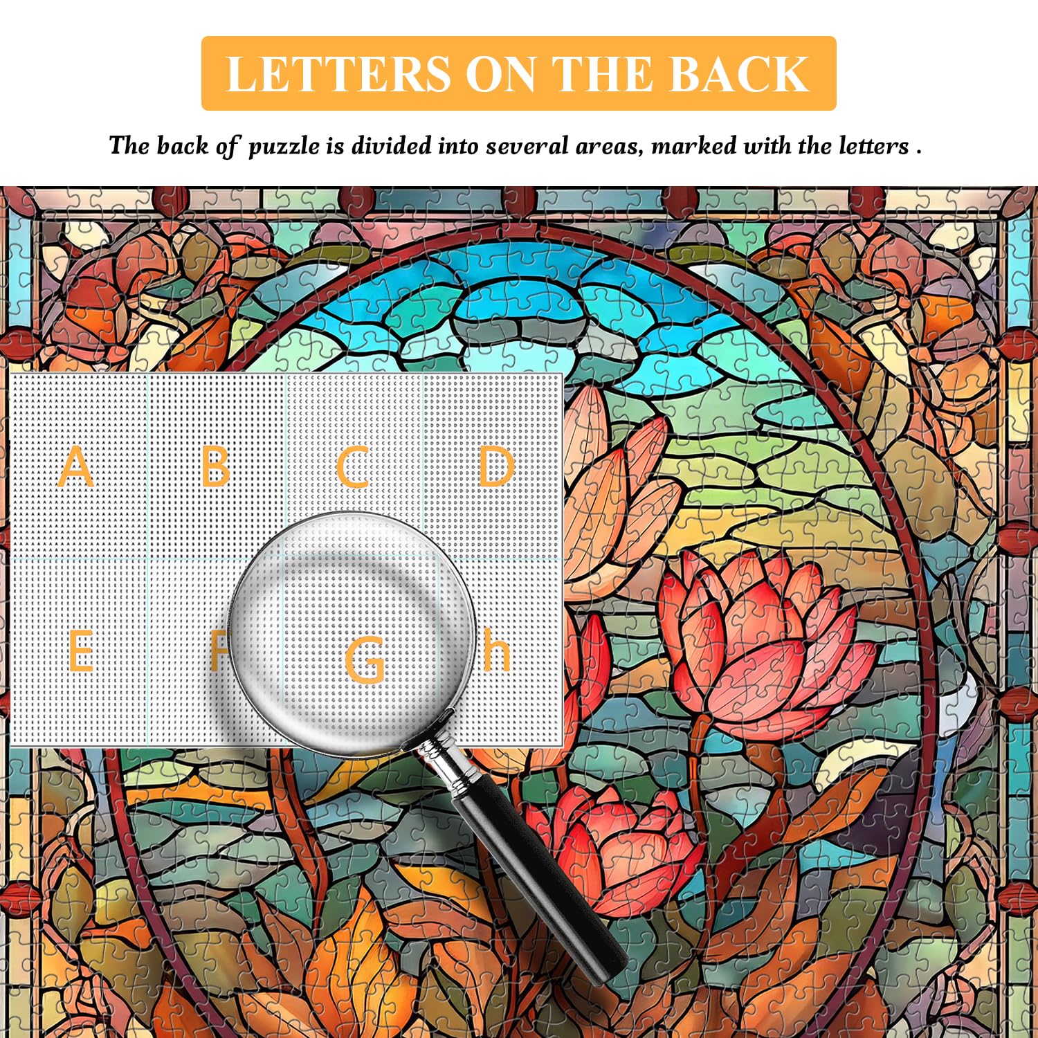 Flor de vidrio de vidrio Rompecabezas 1000 piezas