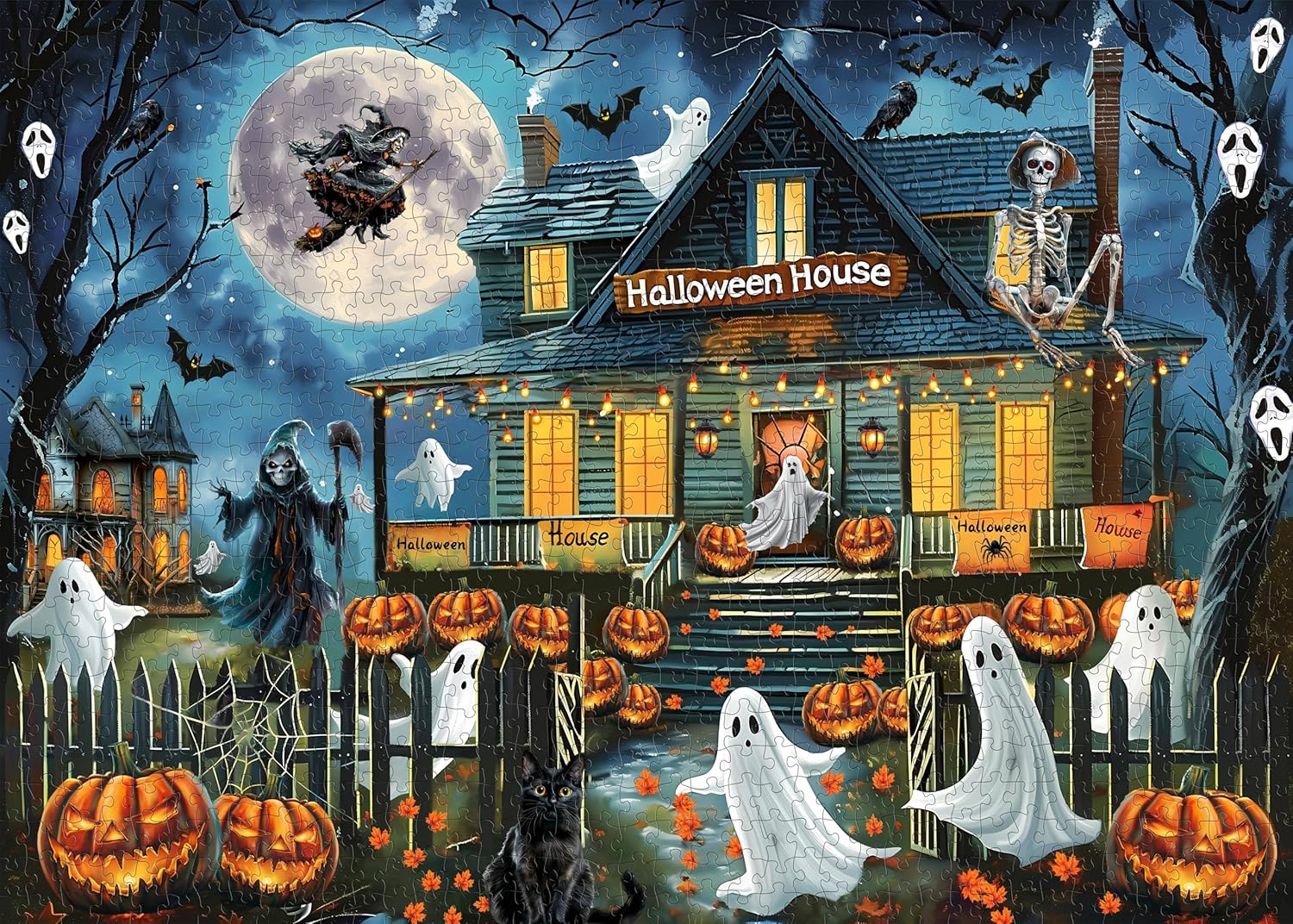Halloween Haunted House Jigsaw Puzzle 1000 Stücke