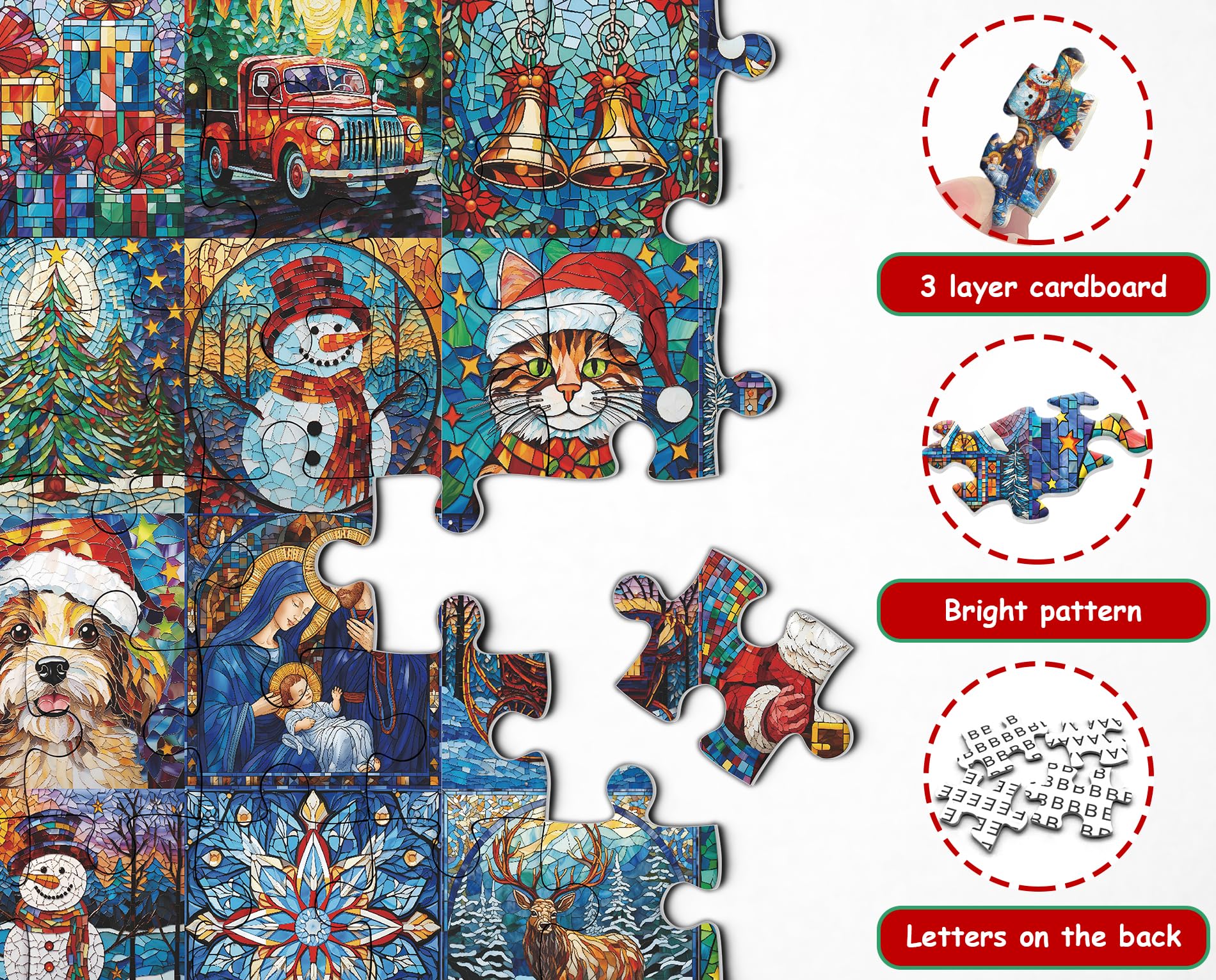 Treasures di Natale Avvento Calendario puzzle puzzle 1000 pezzi