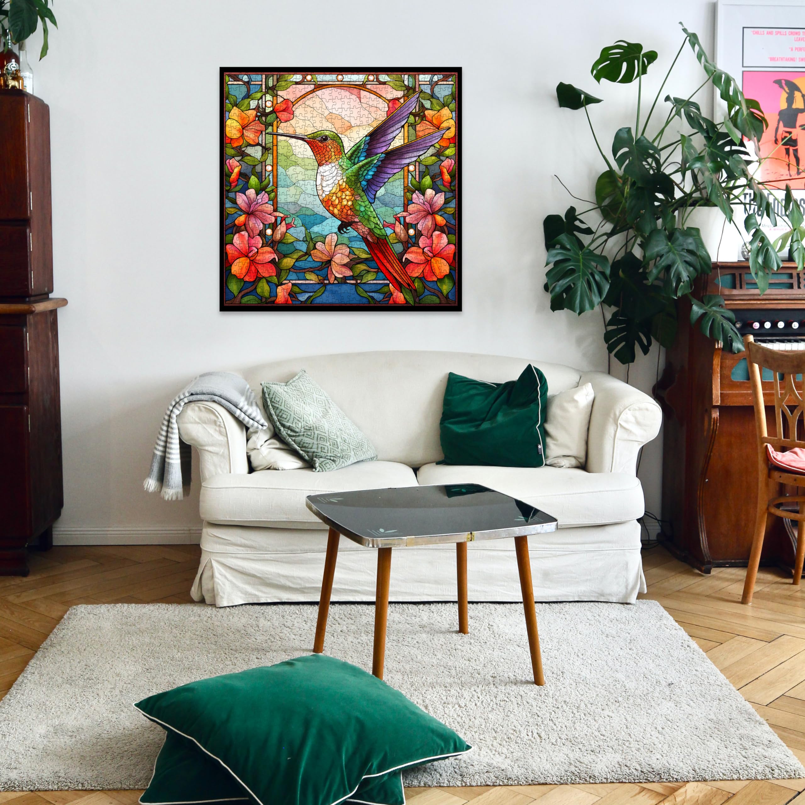 Rompecabezas de colibrí de flores 1000 piezas