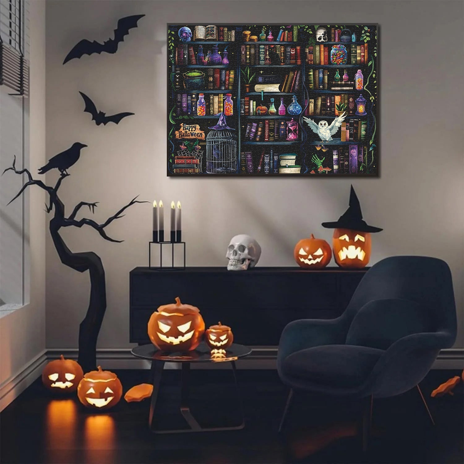 Magical Bookshelf Mystery Jigsaw Puzzle 1000 Pieces