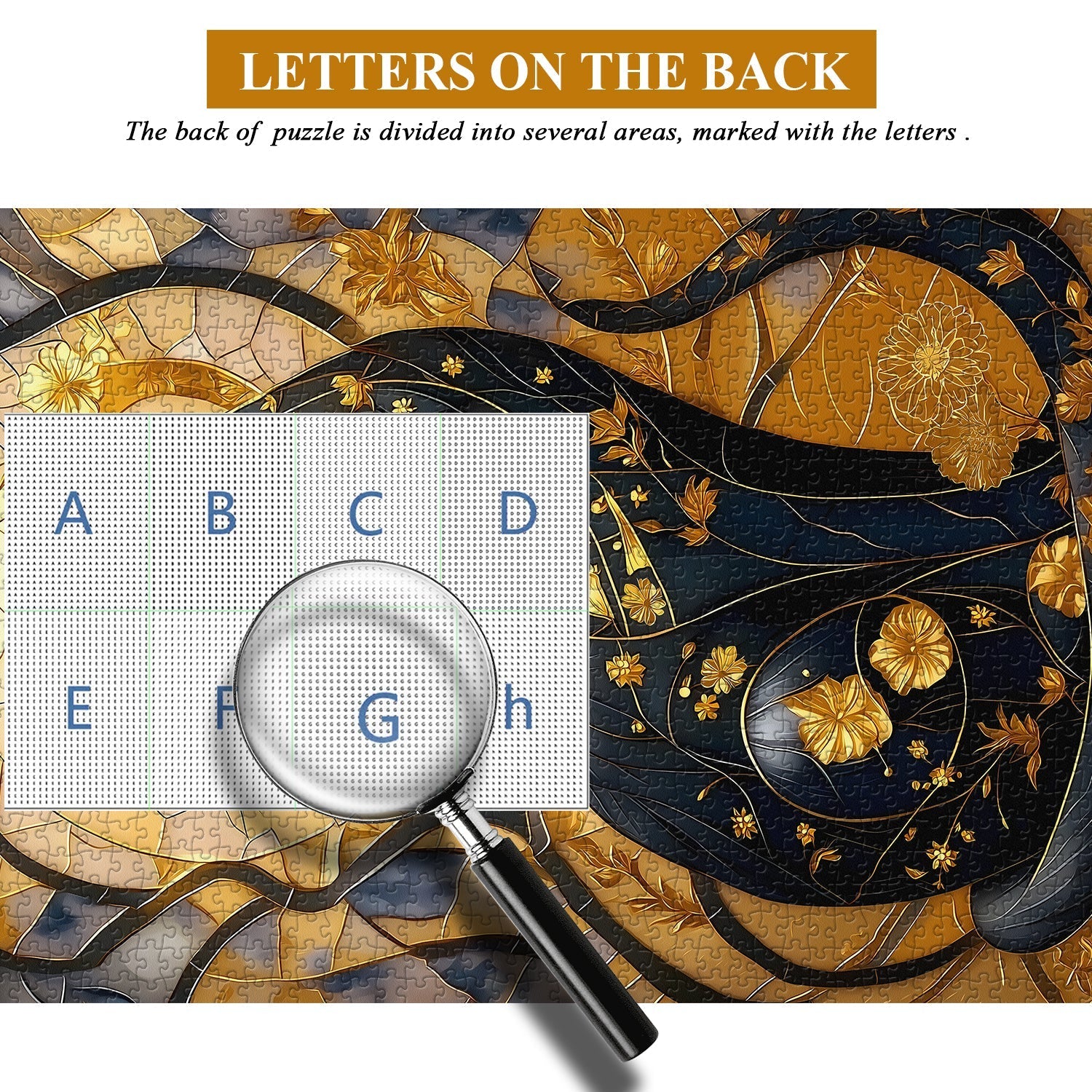 Black Gold Cat Jigsaw Puzzle 1000 Pieces