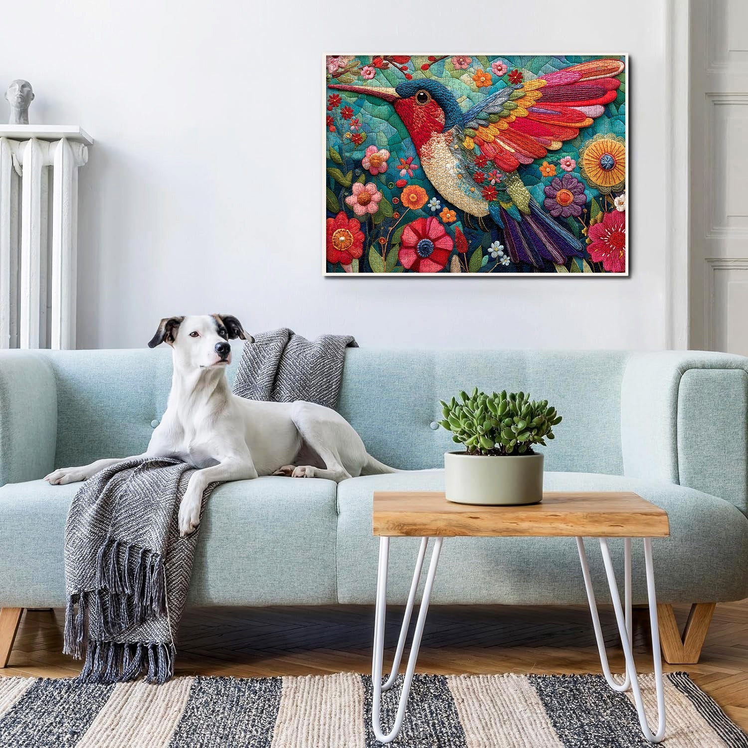Patchwork Hummingbird Jigsaw Puzzle 1000 piezas