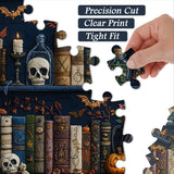 Spooky Bookshelf Nights Rompecabezas 1000 piezas