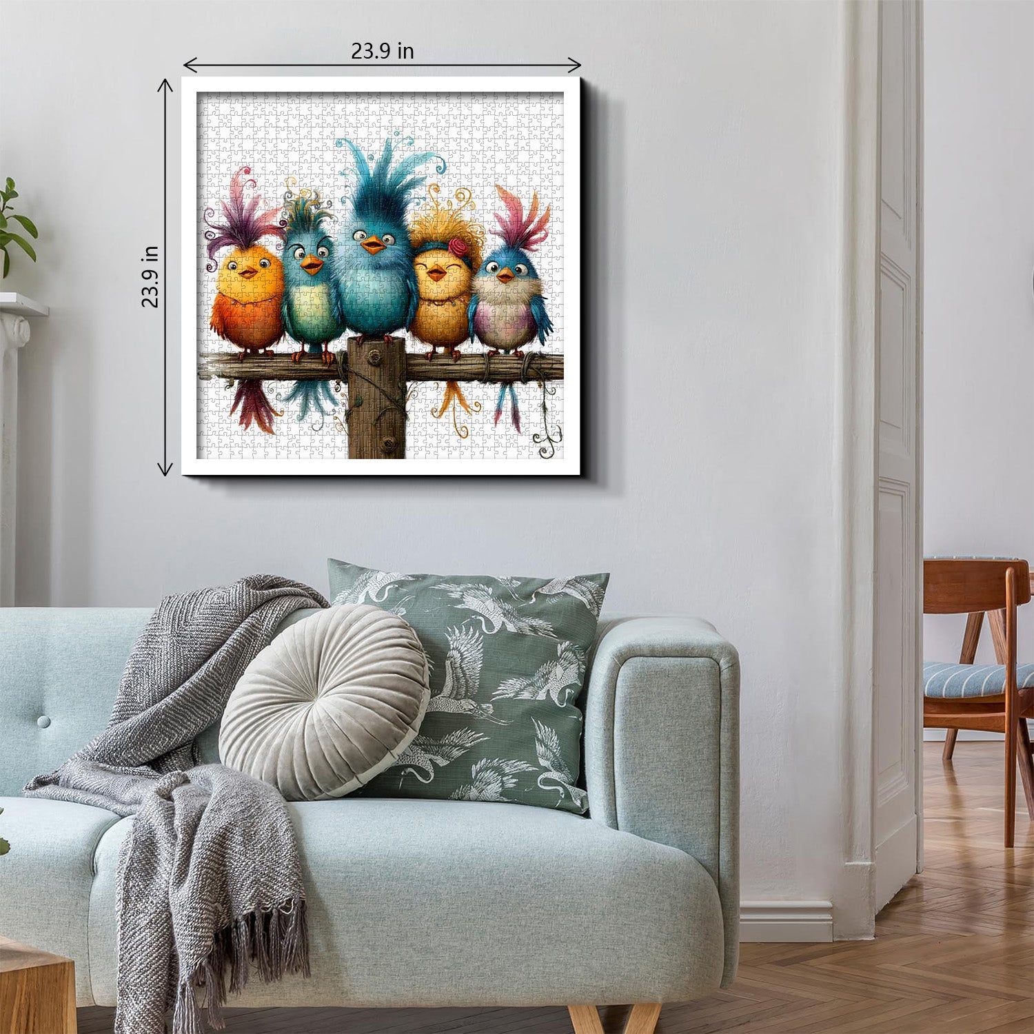 Puzzle con uccelli dei cartoni animati, 1000 pezzi