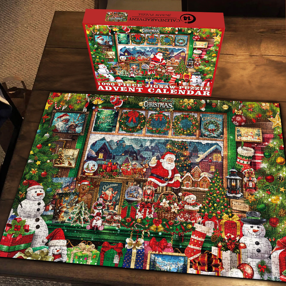 Calendario dell'avvento ornamentale di Natale puzzle 1000 pezzi