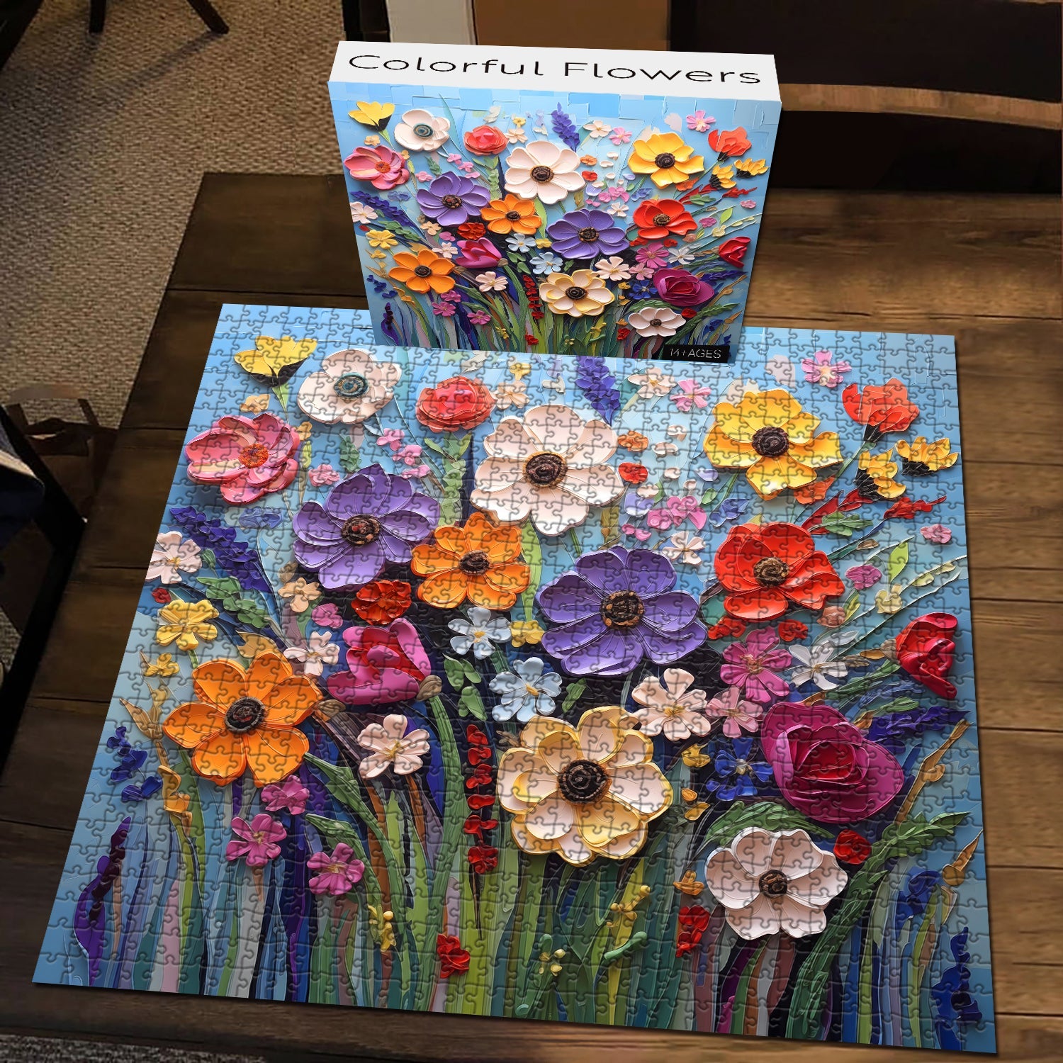 Buntes Blumenprozzel Puzzle 1000 Stücke
