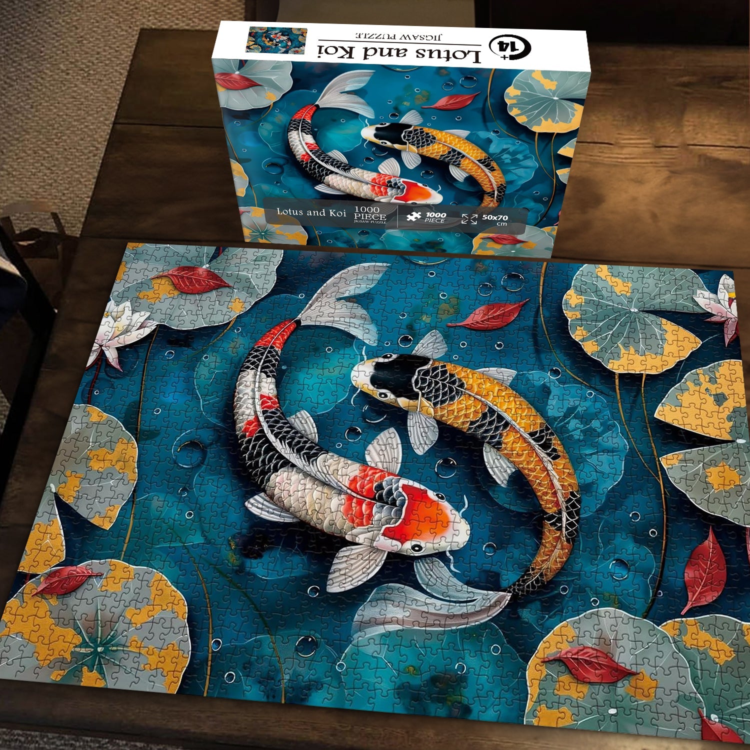 Lotus y Koi Jigsaw Puzzle 1000 piezas
