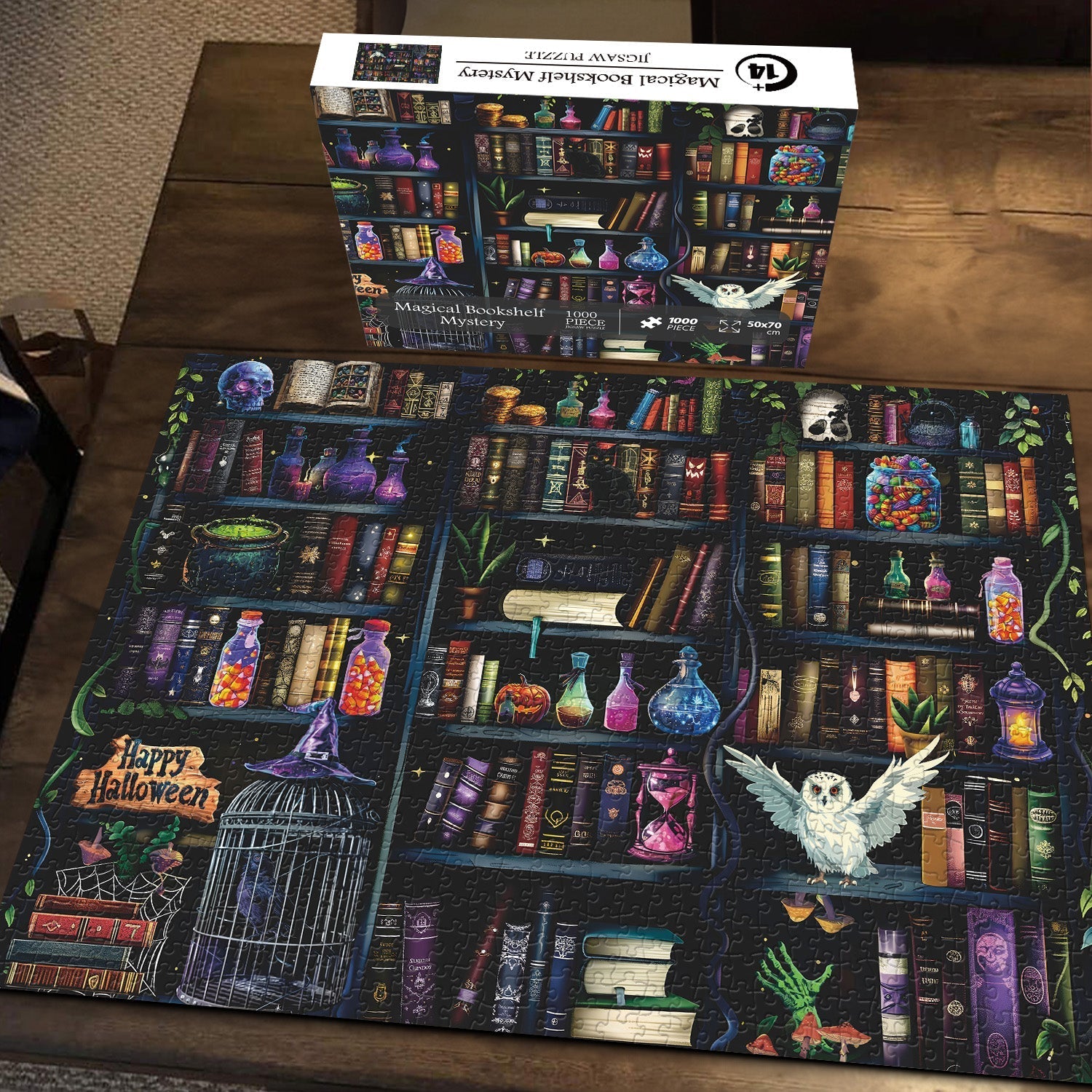 Magical Bookshelf Mystery Jigsaw Puzzle 1000 Pieces