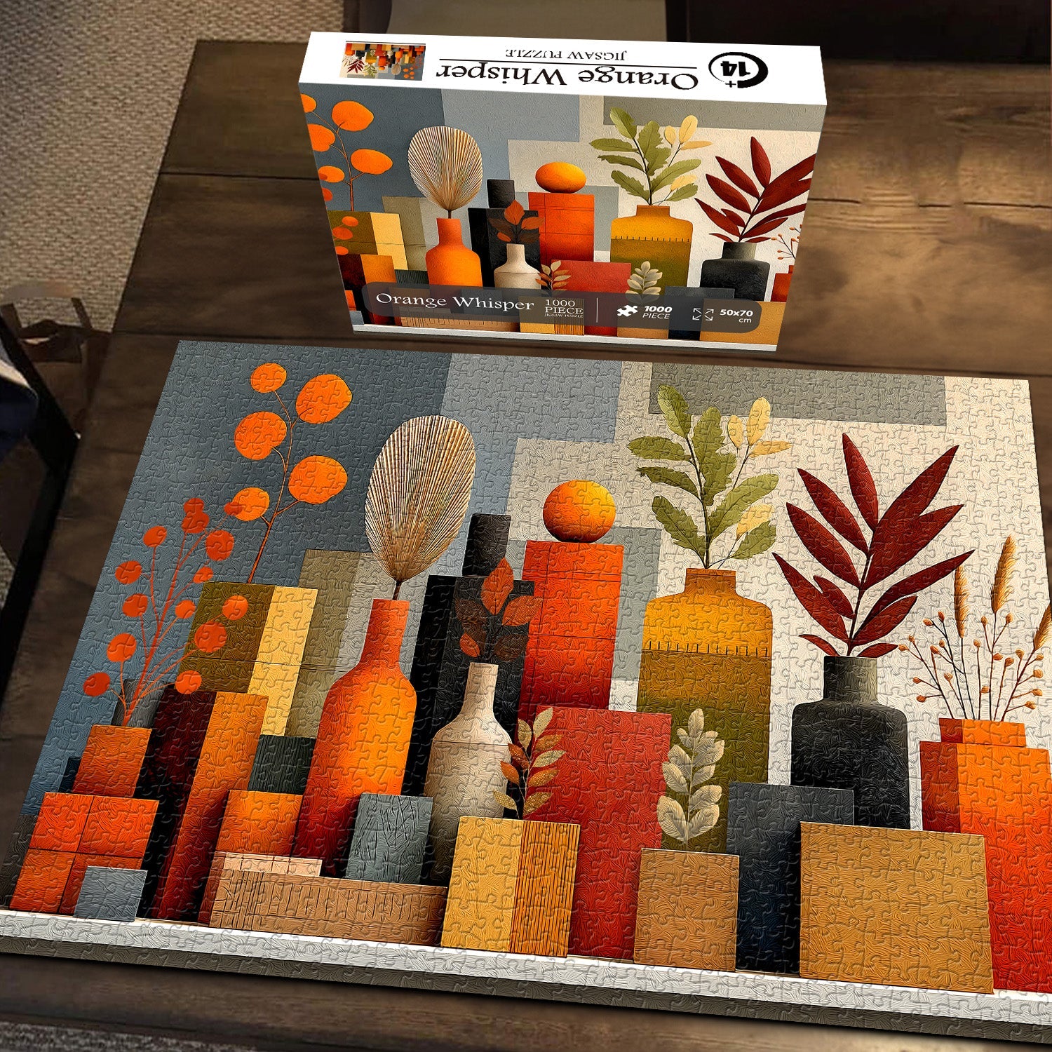 Orange Whisper Jigsaw Puzzle 1000 Pieces
