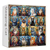 Cat de vidrio Gat rompecabezas Puzzle 1000 piezas
