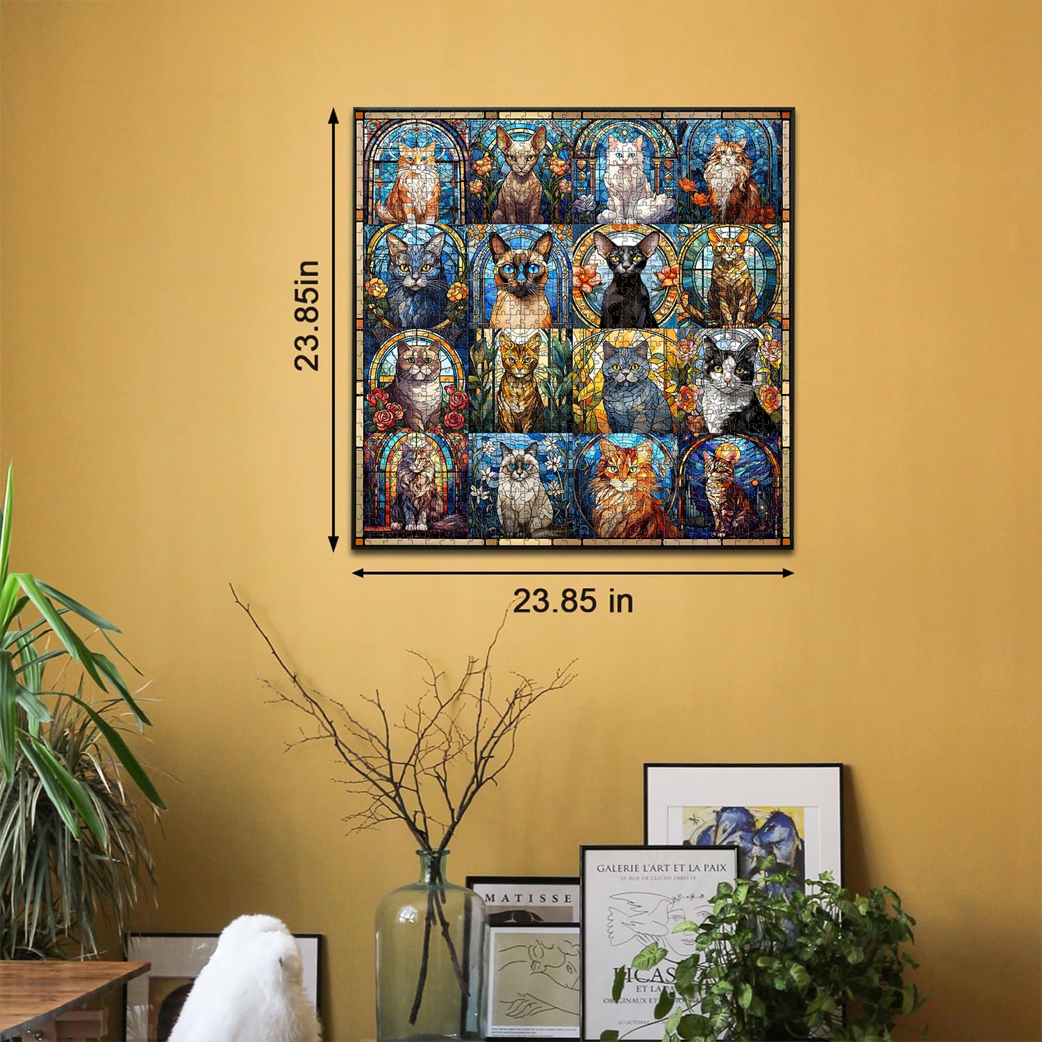 Cat de vidrio Gat rompecabezas Puzzle 1000 piezas