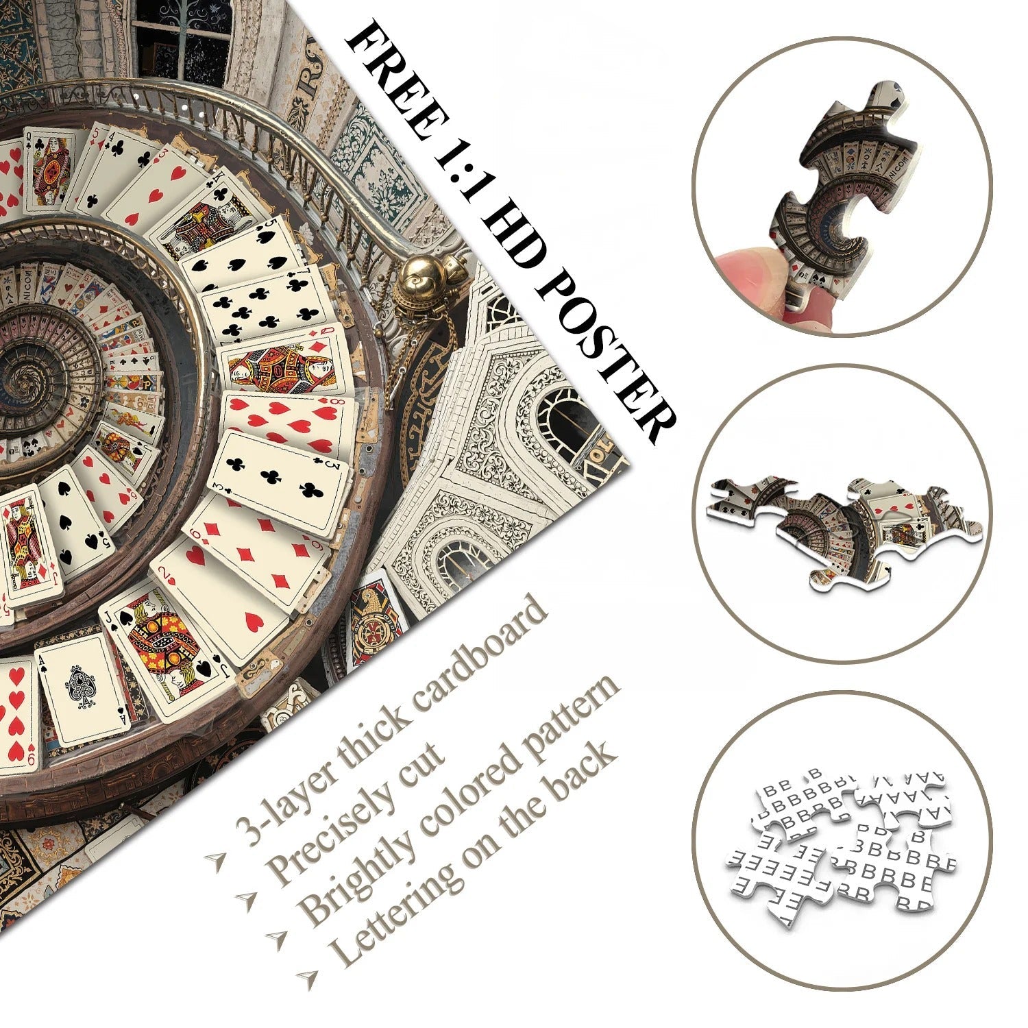 Card Spiral Staircase Jigsaw Puzzles 1000 Pieces