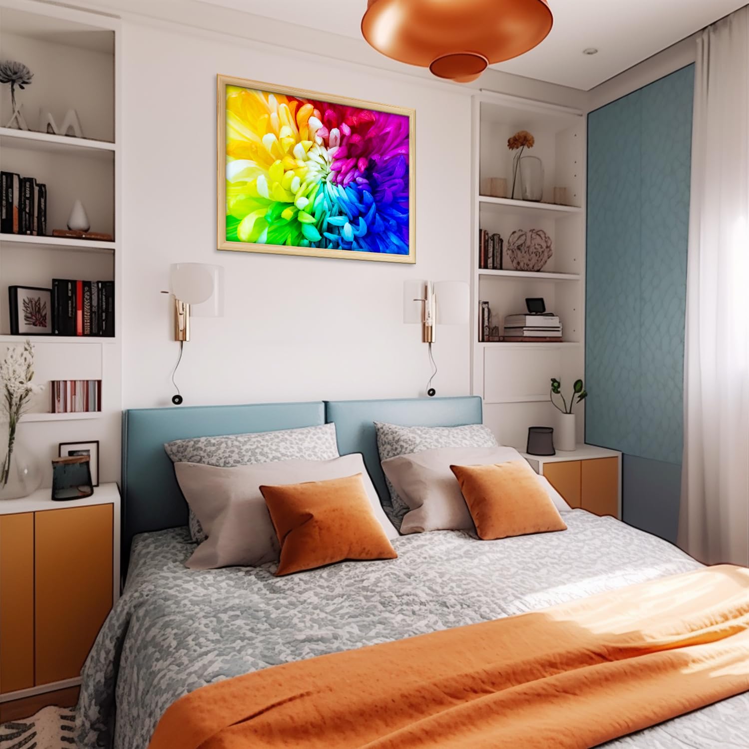 Imposible colorido crisantemo rompecabezas rompecabezas 1000 piezas