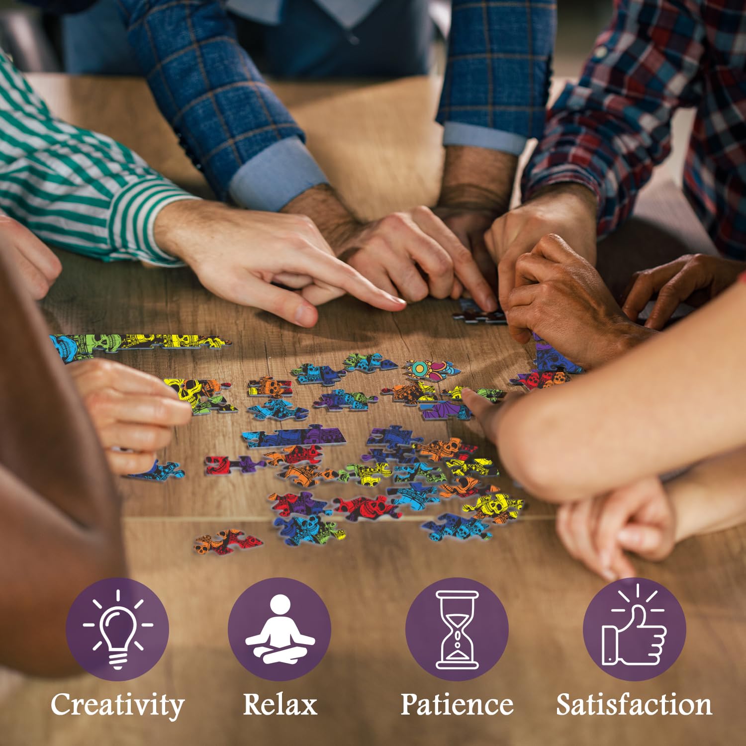 Puzzle cranio a colori puzzle 1000 pezzi