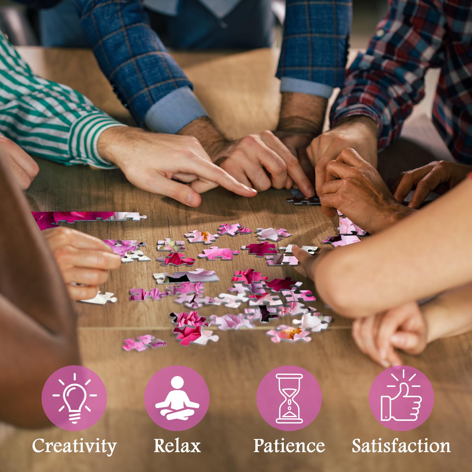 Puzzle rosa rosa puzzle 1000 pezzi