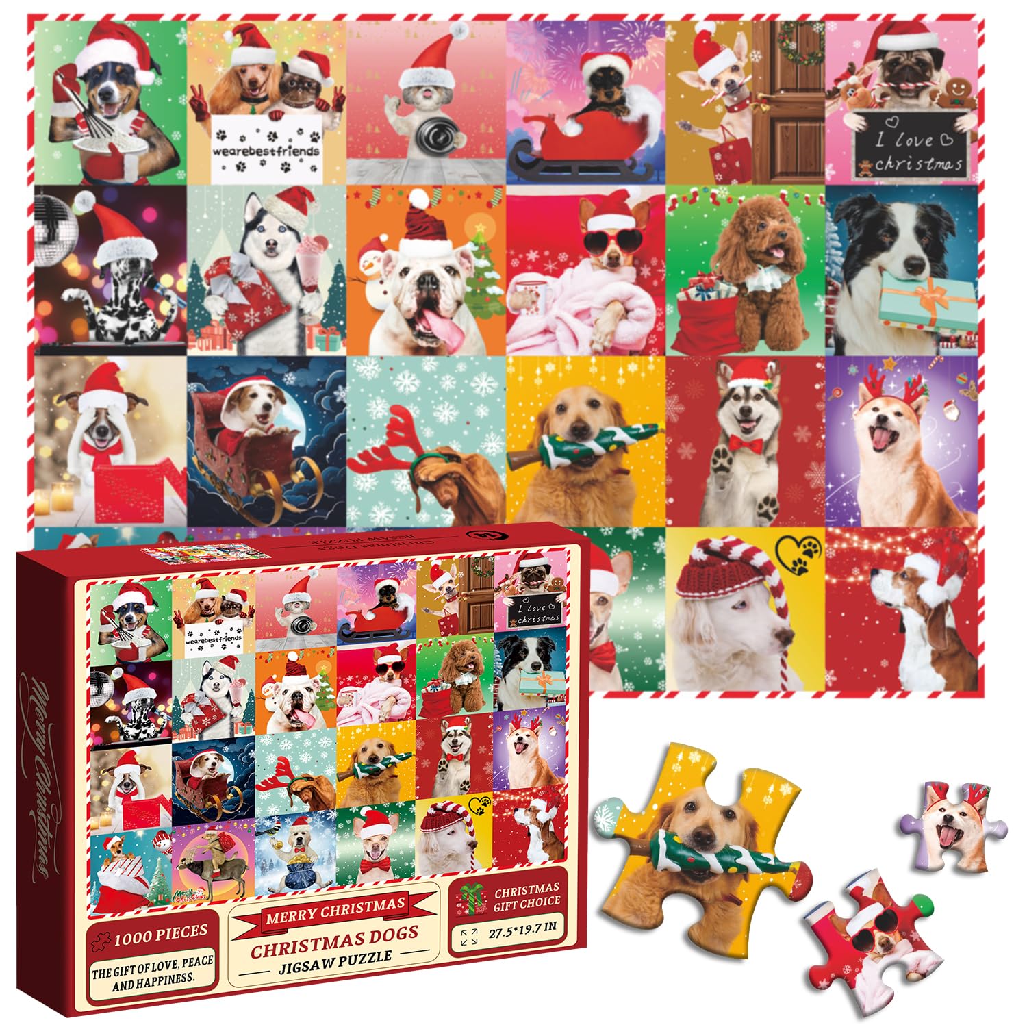 Puzzle per cani di Natale puzzle 1000 pezzi