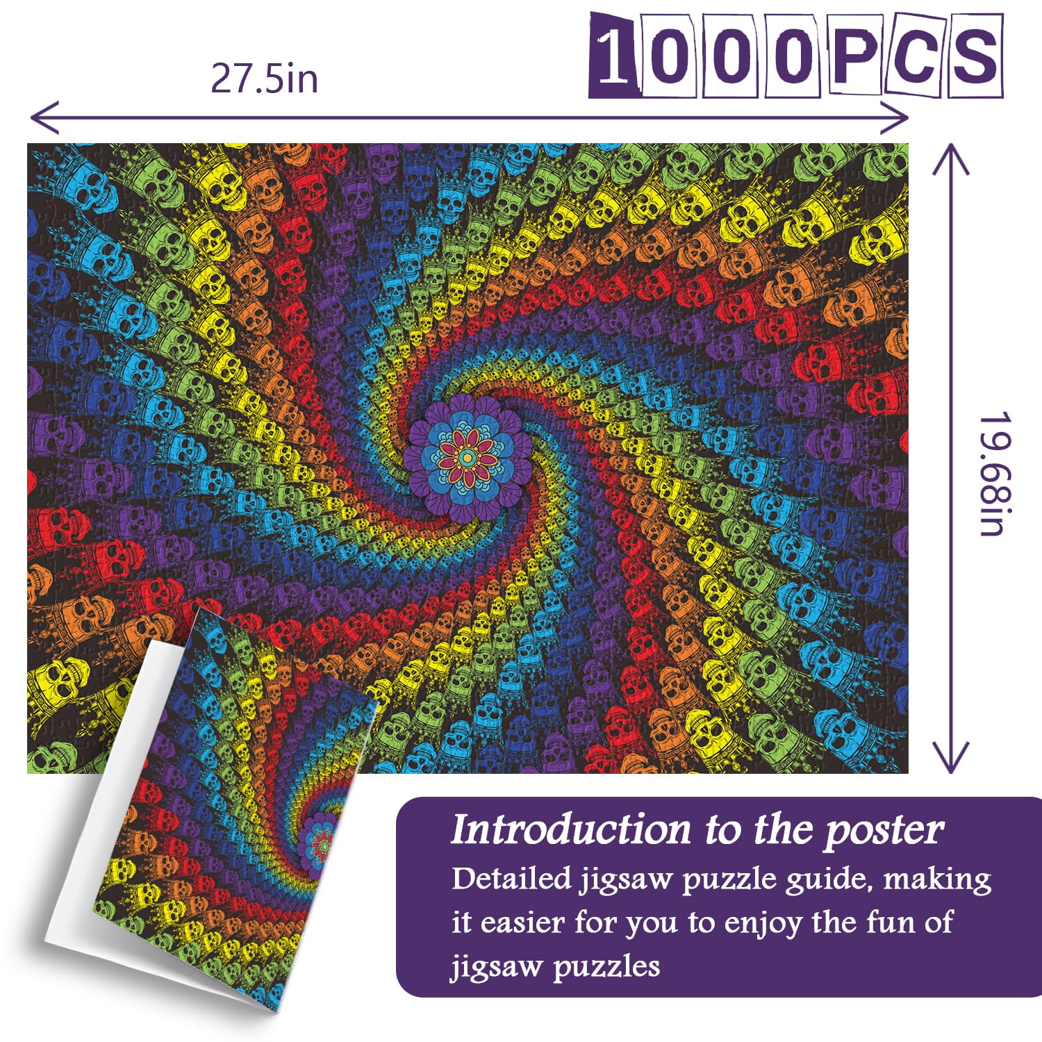 Puzzle cranio a colori puzzle 1000 pezzi